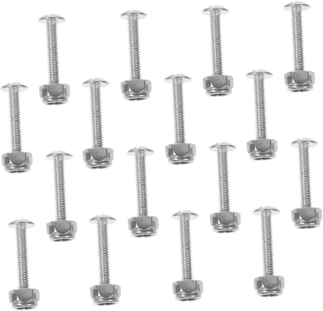 16pcs Foosball Table Screws and Nuts Set, Steel Hardware Accessories for Foosball Parts Replacement, Tabletop Fasteners Kit for Home, Office, and Game Room Tables