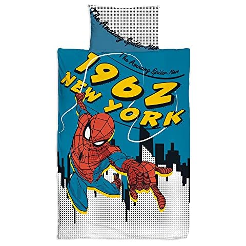 Spiderman Single Duvet Cover Set Reversible Cotton Rich Bedding Cover