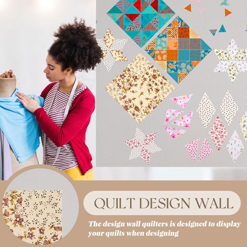 Image of Buryeah 1 Pcs Quilt Design Wall Fabrics 72 x 60 Inches, No Grid, Gray