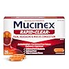Mucinex Rapid Clear Maximum Strength Cold Medicine & Expectorant, Fever, Pain, Headache, & Excess Mucus Relief with Acetaminophen & Guaifenesin, Rapid Release Caplets for Adults, 20 Count