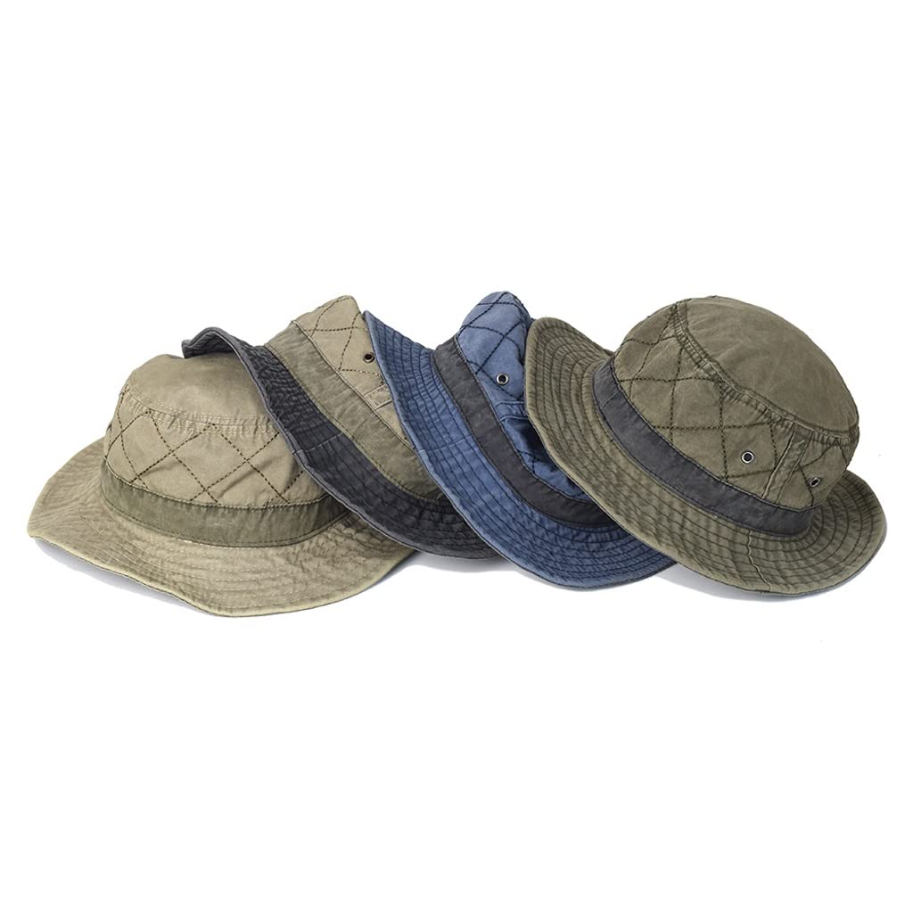 Cappelli da Pescatore per Uomo Donna Cappello in Cotone Lavato Cappello da Caccia per Pesca Cappellino per Protezione Solare Cappello da Sole per Esterni (Color : A, Size : 56) (A 7)
