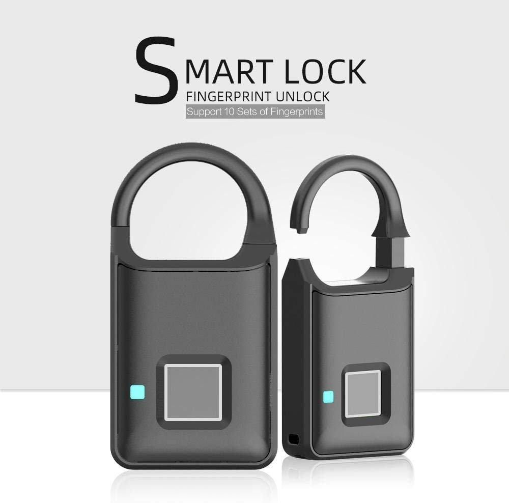 Lucchetto di impronte digitali, i migliori regali di compleanno di Natale per le donne, Smartless Sicurezza senza chiave Locker Blocco Gym Lock Impermeabile Anti-Furto USB ricaricabile per armad