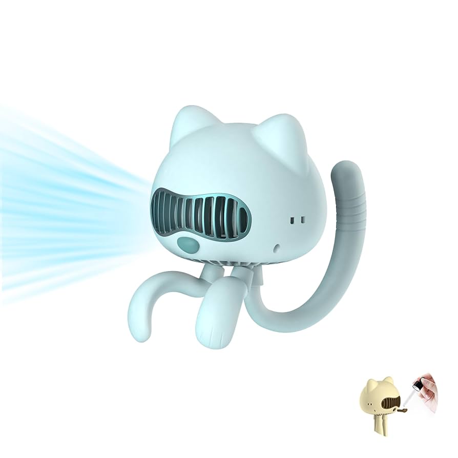 Mini Portable Fan With 3 Speeds, 2000mAh Battery USB-C Rechargeable, Quiet Operation, Stylish Handheld For Outdoors & Travel