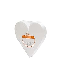 Decora 0173916 Basi a forma di cuore in polistirolo ideali per esercitazioni e per realizzare torte a piani dall’aspetto perfetto, Dim. 25 X H 5 CM