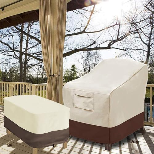 Housse de petite table d'appoint carrée bâche imperméable pouf de patio robuste NICENEEDED - 6