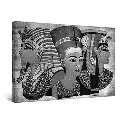 Startonight Cuadro sobre Lienzo en Blanco y Negro Mujeres Egipcias, Impresion en Calidad Fotografica Enmarcado y Listo Para Colgar Diseño Moderno Decoración Formato Grande 80 x 120 CM