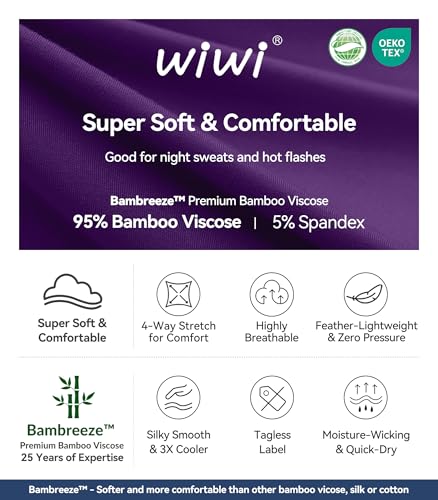 Image of WiWi Viscose from Bamboo Pajamas Set for Women Super Soft Short Sleeve Cooling Summer Plus Size Pjs Sets Sleepwear S-4X
