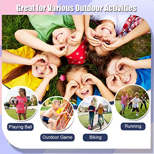 [3 Pack] Kids Sun UV Protection Face Bandanas, Breathable Cloth Fabric Neck Gaiter for Outdoor Sports Cycling, Reusable Washable Half Mask Scarf Children Teens Balaclava for 3-12 Years Boys Girls-8 - Thumbnail 3