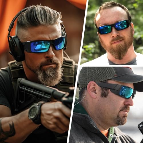 Image of WISTON Z87 Sunglasses Wrap Around Sunglasses for Men Rectangular Safety Glasses UV400 for Sport Working 8231
