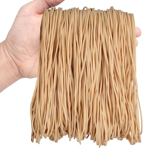 Foshine Rubber Bands Large Beige 7 inch 0.5bl Elastics Bands Size117A Long Rubber Band For Office Supplies Home Big #117A (7" x 1/16") image 2