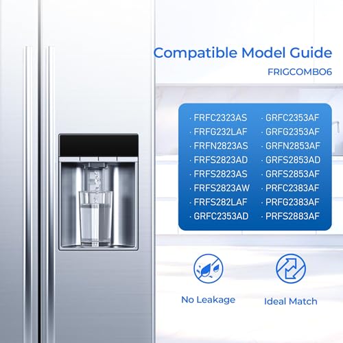Image of TEEHAY PWF-1 FPPWFU01 Water Filter & PureAir AF-2 FRGPAAF2 Air Filter Combo, Compatible with Frigidaire FRIGCOMBO6, GRFS2853AF, FRFC2323AS, FRFS2823AS, FRFS282LAF, GRFC2353AF, FRFS2823AD, 3 Combo