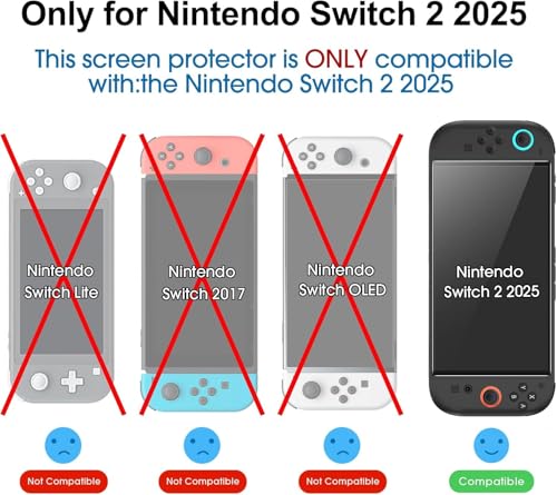 Image of VERTUS Tempered Glass Screen Protector for Nintendo Switch 2 (2025) (7.9 inch inch) - Full Screen Coverage & Easy Installation Kit