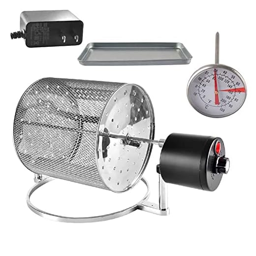 Mstiyx Tostador de café para el hogar, Tostador de castañas de Cacahuete y Nuez de Panadero de Granos de café eléctrico para el hogar para cafetería - Se Requiere Quemador de Gas (Size : L)