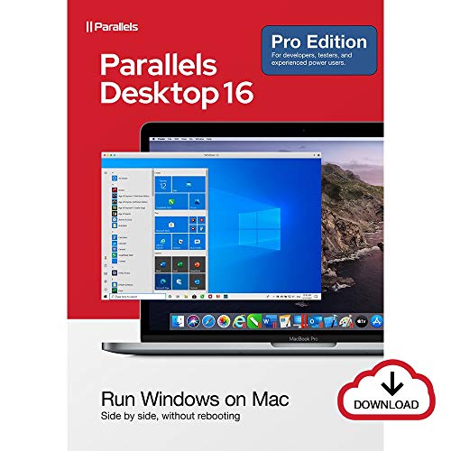 Parallels Desktop Pro 16 for Mac | Run Windows on Mac Virtual Machine Software | 1-Year Subscription [Mac Download] [Old Version]