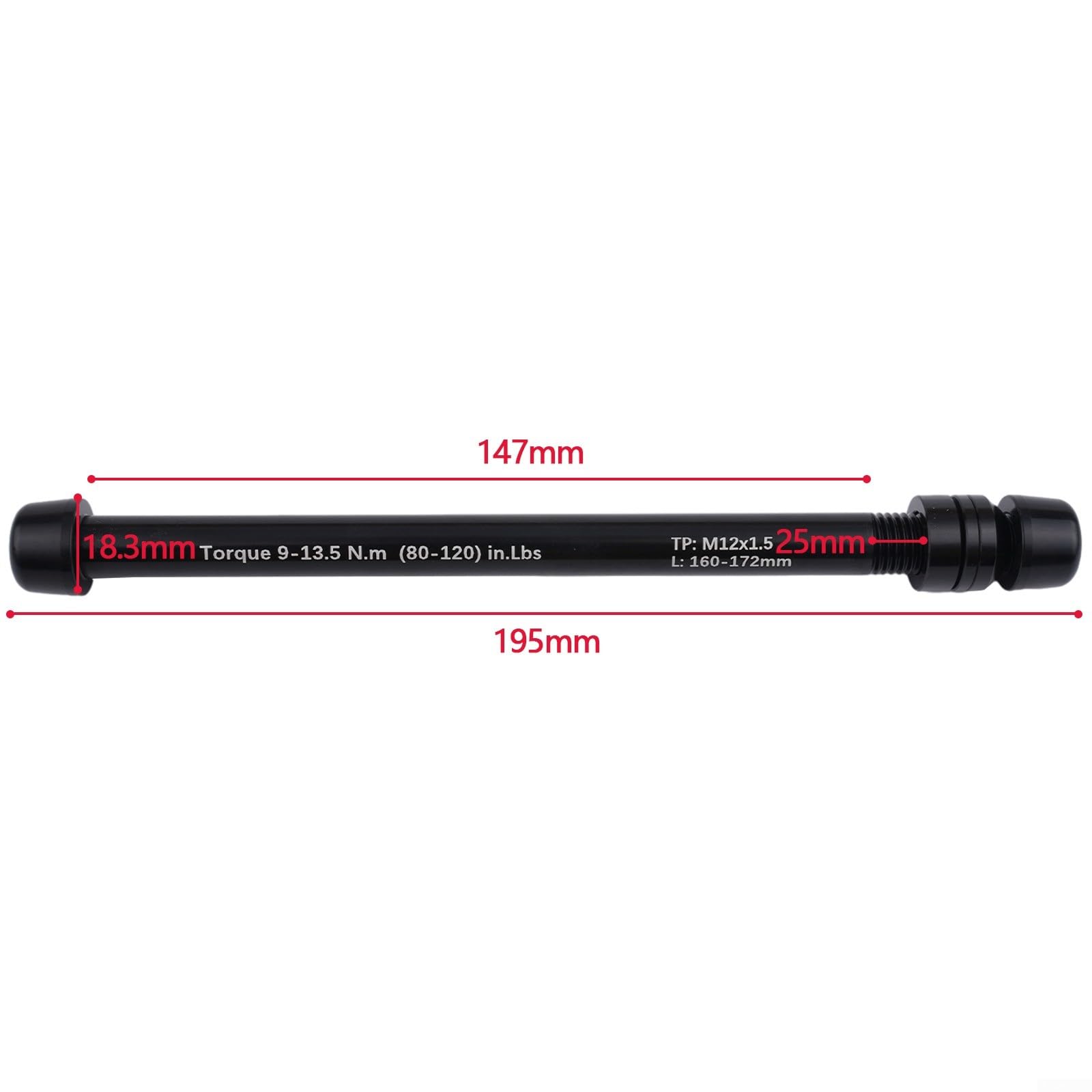 Essieu Traversant Vélo Réglable 12x142-148 Mm - Alliage Alu, Avec Entretoises, Pour Home Trainer