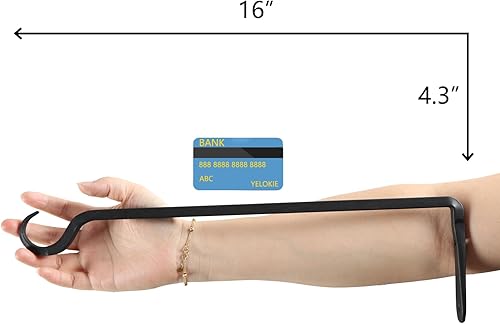 Miniatura 9 de Paquete de 2 colgadores de plantas de 16 pulgadas, ganchos resistentes para colgar plantas al aire libre, colgador de comedero de pájaros para