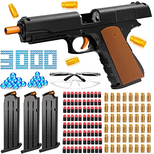 Toy Foam Blaster Shell Ejecting Soft Bullet, Shooting Games Cool Toys Can Fire Sponge Bullets, Water Gel Beads With Soft Foam Bullets, Toy Educational Model Gifts For Kids Boys Girls #TOP12
