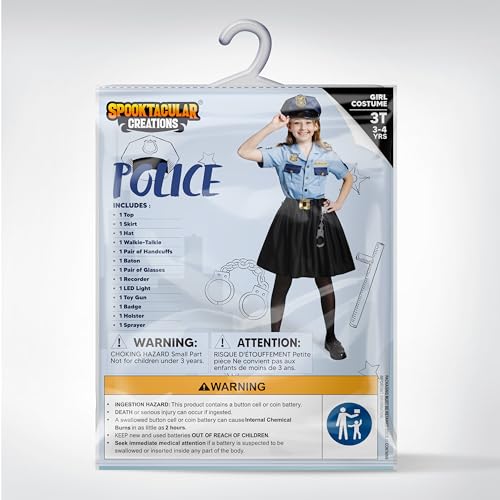 Disfraz de Policía para Niñas Halloween Talla 3T miniatura 6