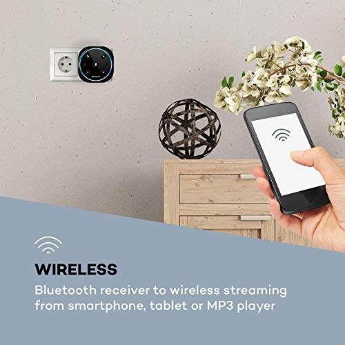 auna Intelligence Plug Wireless - Steckdosenradio, Steckdosen-Lautsprecher, Internet-Radio für Bad, Alexa-VoiceControl, Spotify Connect, Bluetooth, 2 W RMS, bis 30 m WLAN Reichweite, schwarz – Bild 6