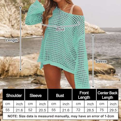 Image of CoCozy Crochet Cover Up for Women Mesh Hollow Out Bikini Cover Ups for Swimwear Summer Swimsuit 2026