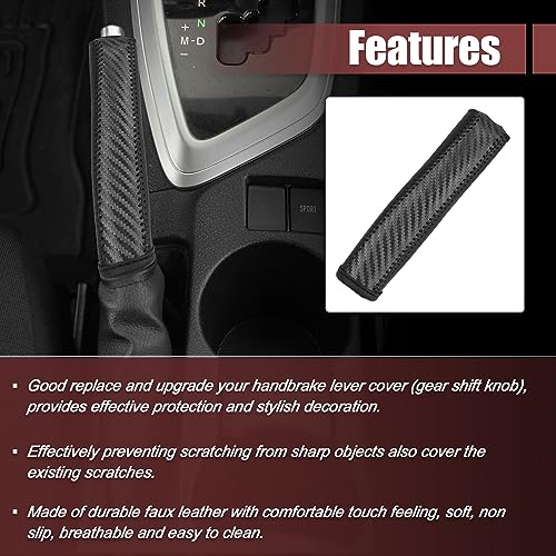 Image of X AUTOHAUX Car Handbrake Cover Protector Carbon Fiber Pattern for Toyota Corolla 2014 2015 2016 2017 2018