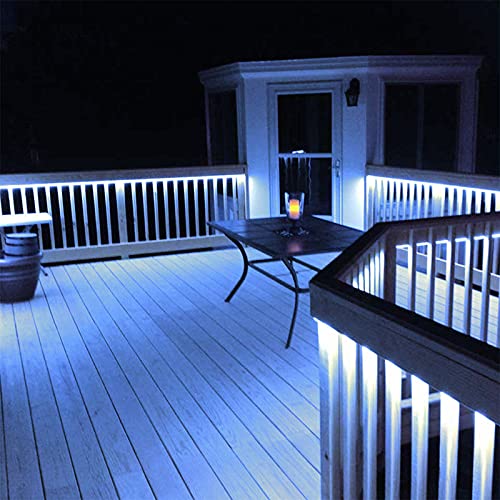 Awinking Solar Powered Led Strip Lights, 19.7Ft 180 Led 8 Modes Solar Strip Lights Waterproof, Cold White Outdoor Solar Christmas Strip Led Lights For House, Garden, Patio, Deck, Balcony #TOP2