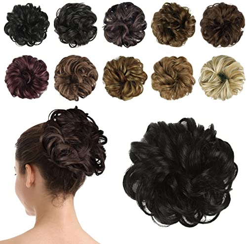 BARSDAR Moño Postizo Rizado, Pelo Rizado Moño Postizos Postizo recogidos Coletero extensión del moño para Mujeres Extensión de Postizos Cover
