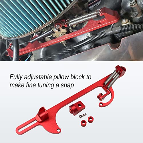 Wowyzl Throttle Cable Bracket For 4150 4160 Series Adjustable Aluminum Carburetor Bracket (Red) #TOP1