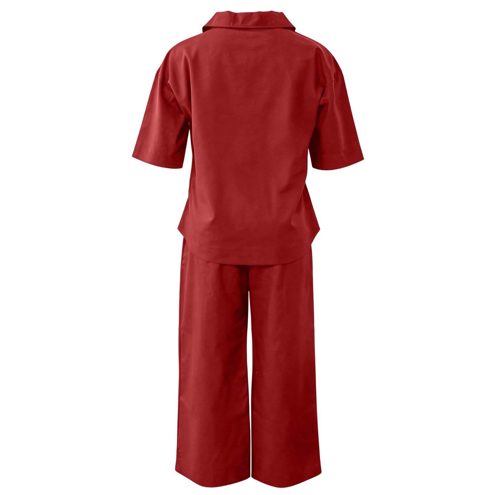 Conjunto Mujer Verano 2 Piezas Moda raje de Primavera Ligero Chndal Blusa Pantalones Ropa Playa Vacaciones Deportivo Casa Trabajoconjunto Dos Piezas mujerElegante y verstil