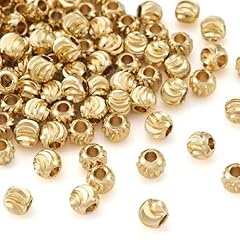 18K Gold, Corrugated Round 5mm