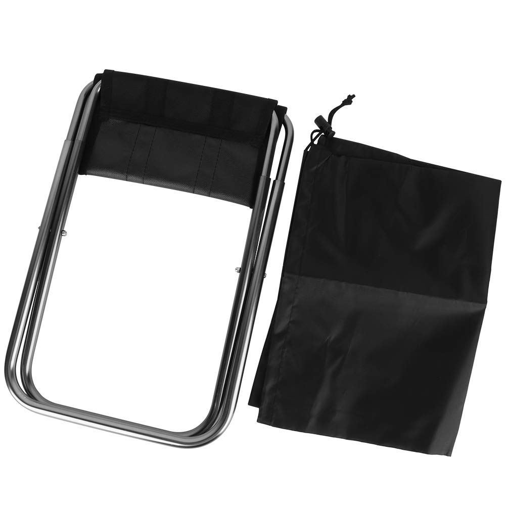 equlup Picnic Stool, Mini Outdoor Footstool Aluminum Alloy Bracket Portable Folding Chair with Carry Bag for Fishing Hiking Camping Picnic