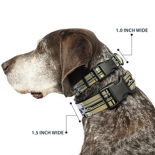 Collier tête de mort imprimé avec boucle plastique pour chien de taille M - 3