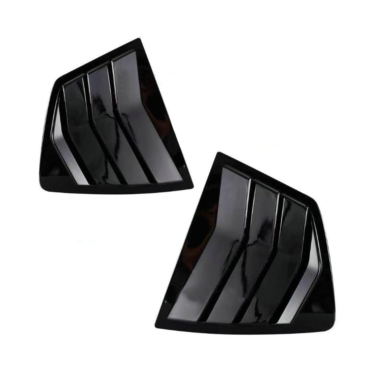 Gloss Black Left + Right Side Window Louver Shutter Cover Trim Fit for Honda Accord 2008 2009 2010 2011 2012 2013