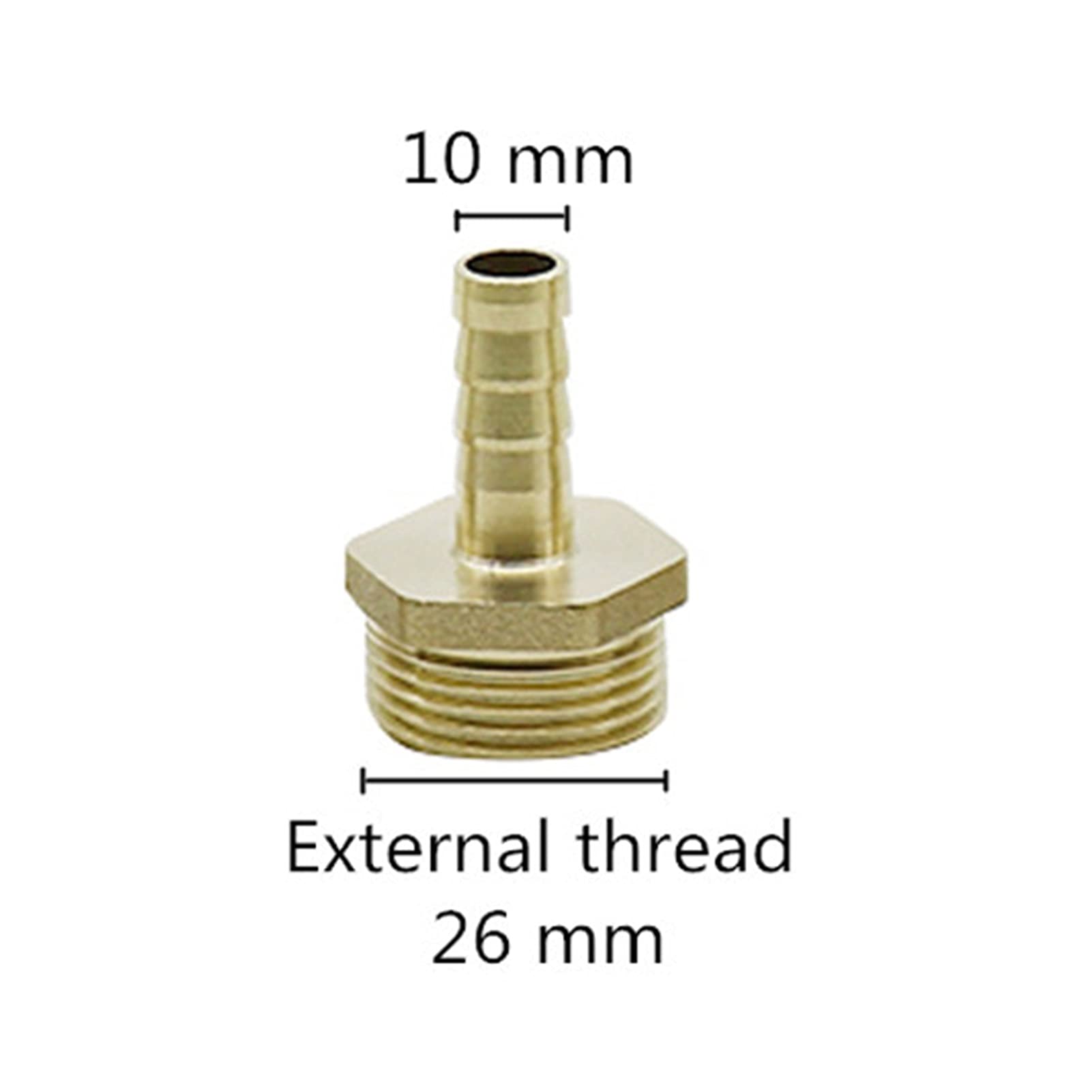 Sprühwasseranschluss, 3/4 Zoll Gewindeanschluss, 8–19 mm Widerhaken, Rohrverbindung, Bewässerungsschlauchverbinder, Aquarium-Schlauchverbinder, 30 Stück