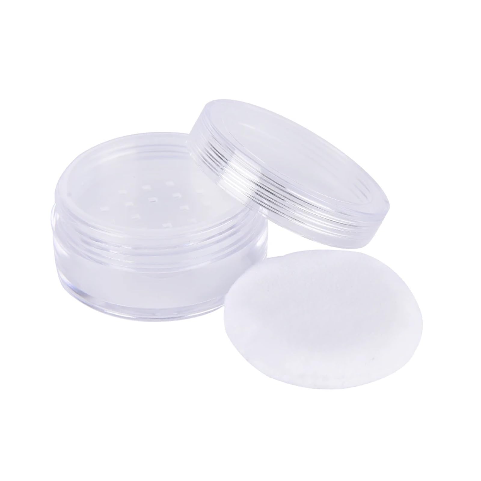 Loose Powder Containers 6sets Travel 2ml Empty Refillable Cosmetic Jar Pot Loose Face Powder Sifter Case Box Container