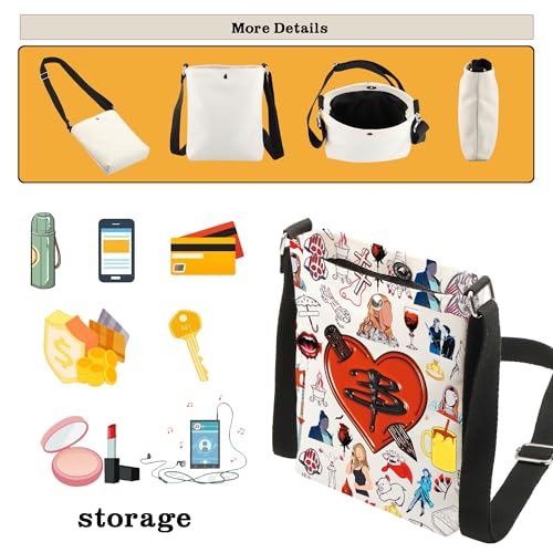 CMNIM Merchandise Characters Crossbody Bag 90s TV Show Inspired Gift Adjustable Shoulder for Fans 7