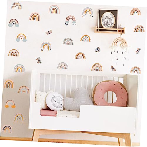 Autocollants muraux décoratifs arc-en-ciel pour chambre bébé