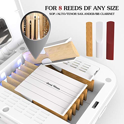 Clarinet Saxophone Reed Case UV Disinfection Moisturizing for Bassoon Oboe Woodwind Reeds Cleaning Kit,AUPHY - Thumbnail 5