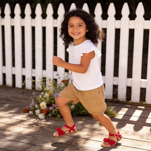 Image of Girls Dress Sandals Comfy Hook and Loop Summer Shoes for Toddlers