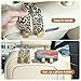 Car Seat Headrest Hook, 2 Pack Leopard Print Universal Car Purse Hooks, Double Metal Hooks with Leather Cover for Cars to Hang handbags, grocery bags, Coat, Car Seat Back Storage Hooks for Women, Men