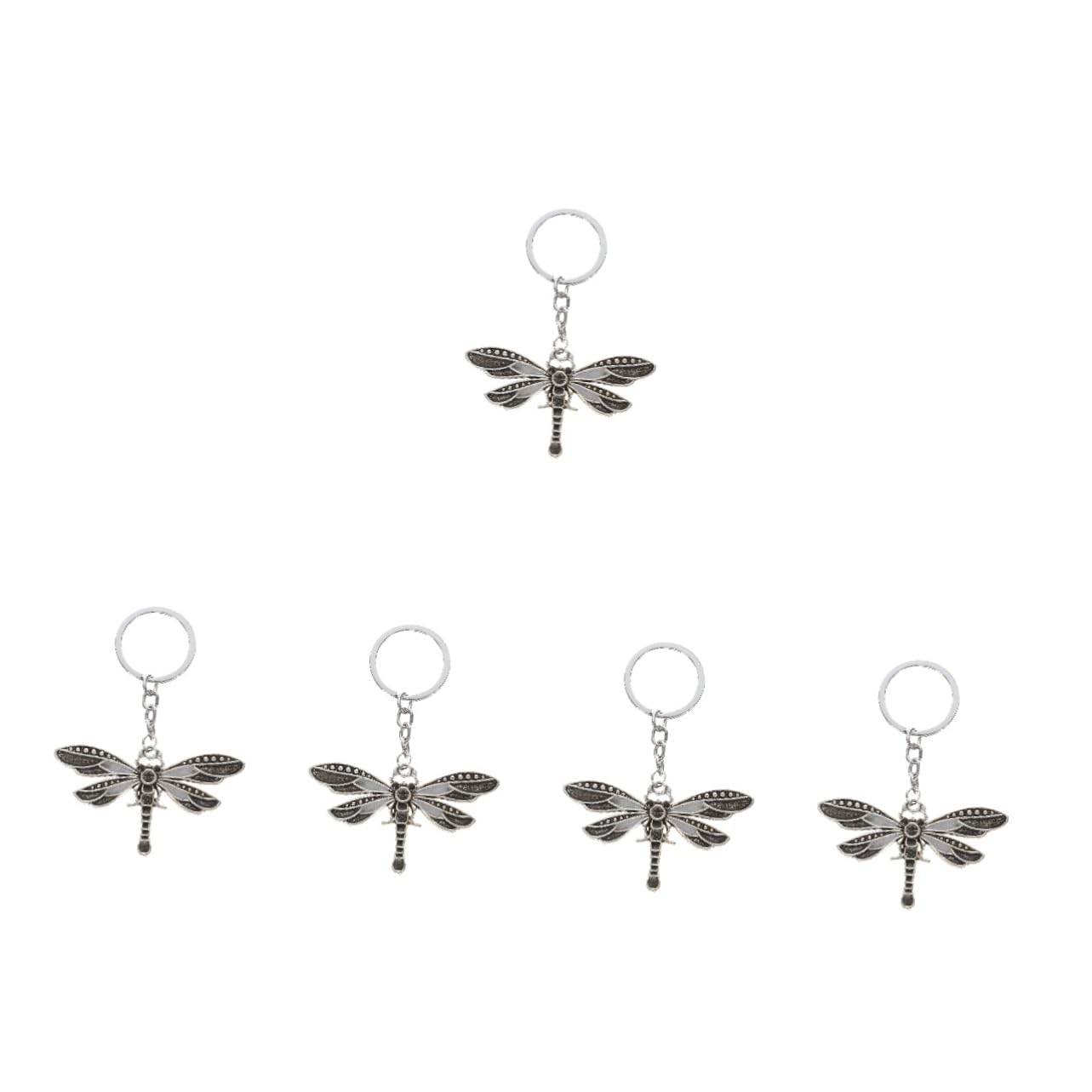 SOIMISS2pcs dragonfly keychain diamond key rings flying keychain cat keychain blue eye keychain enamel dragonfly pendant dragonfly accessories Telephone charm girl child Zinc alloy