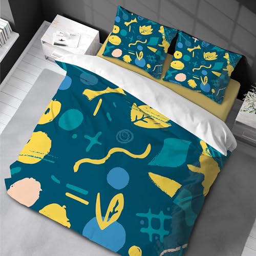 Parure de lit imprimée king size avec housse de couette durable - 3