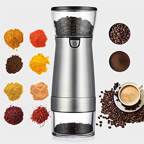 Hbao USB Elektrische Kaffeemühle Wiederaufladbare Kaffeebohnenmühle Maschine Einstellbare Edelstahl Gewürze… – Bild 4