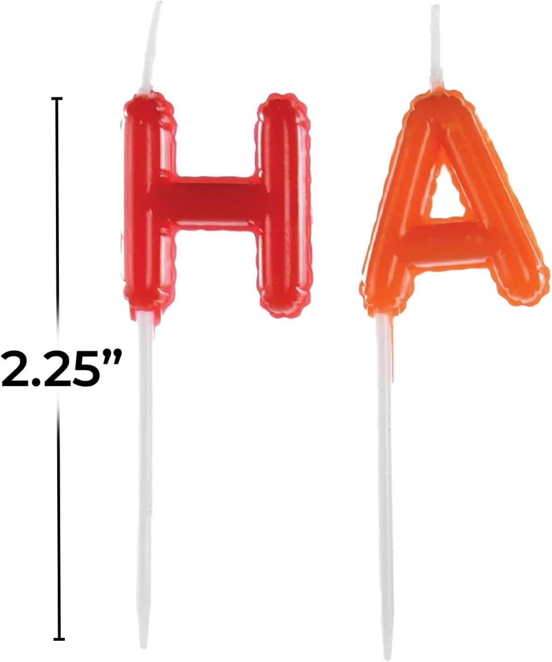 Multicolor "Happy Birthday" Balloon Pick Candles - 2.25", 13 Pieces - Candle Set for Birthday Party Celebrations image 2