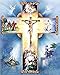Full Drill Diamond Painting Cross by Number Kits, 5D DIY Diamond Embroidery Crystal Rhinestone Cross Stitch Mosaic Paintings Arts Craft for Home Wall Decor(12X16inch/30X40CM)