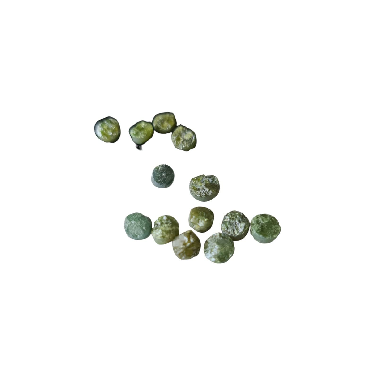 Dischi diamantati grezzi Pneumatico diamantato 1 pezzo Diamante tagliato al laser sciolto per donna, verde (trattato), 5-5,5 mm