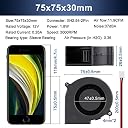Wathai 12V 75mm x 30mm DC Brushless Cooling Turbo Blower Fan gallery image