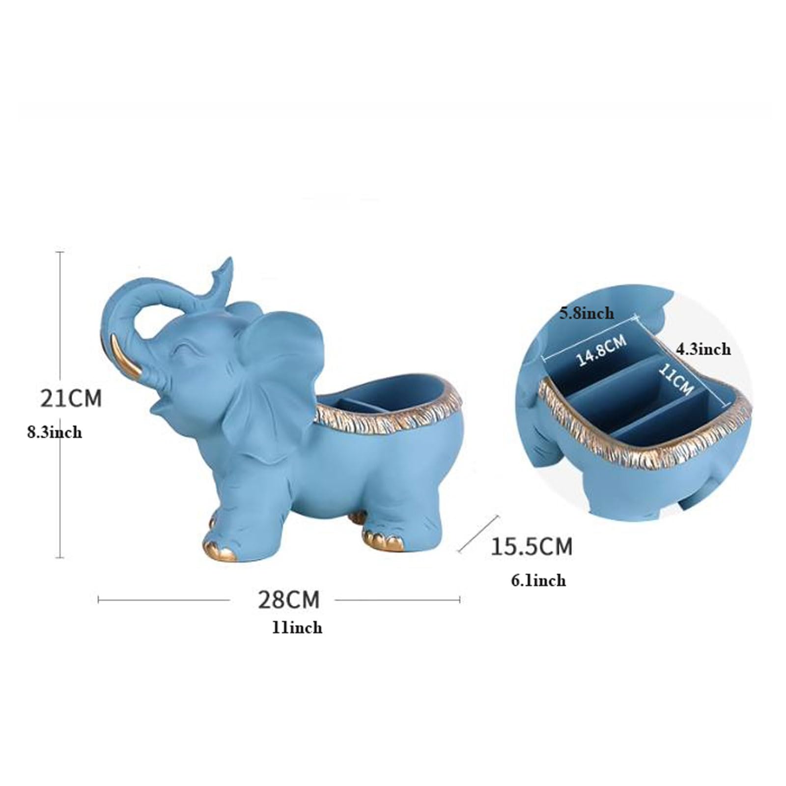 Boîte de rangement pour télécommande Support de boîte rangement for télécommande TV, caddie à distance, organisateur créatif en forme d'éléphant, support for bureau