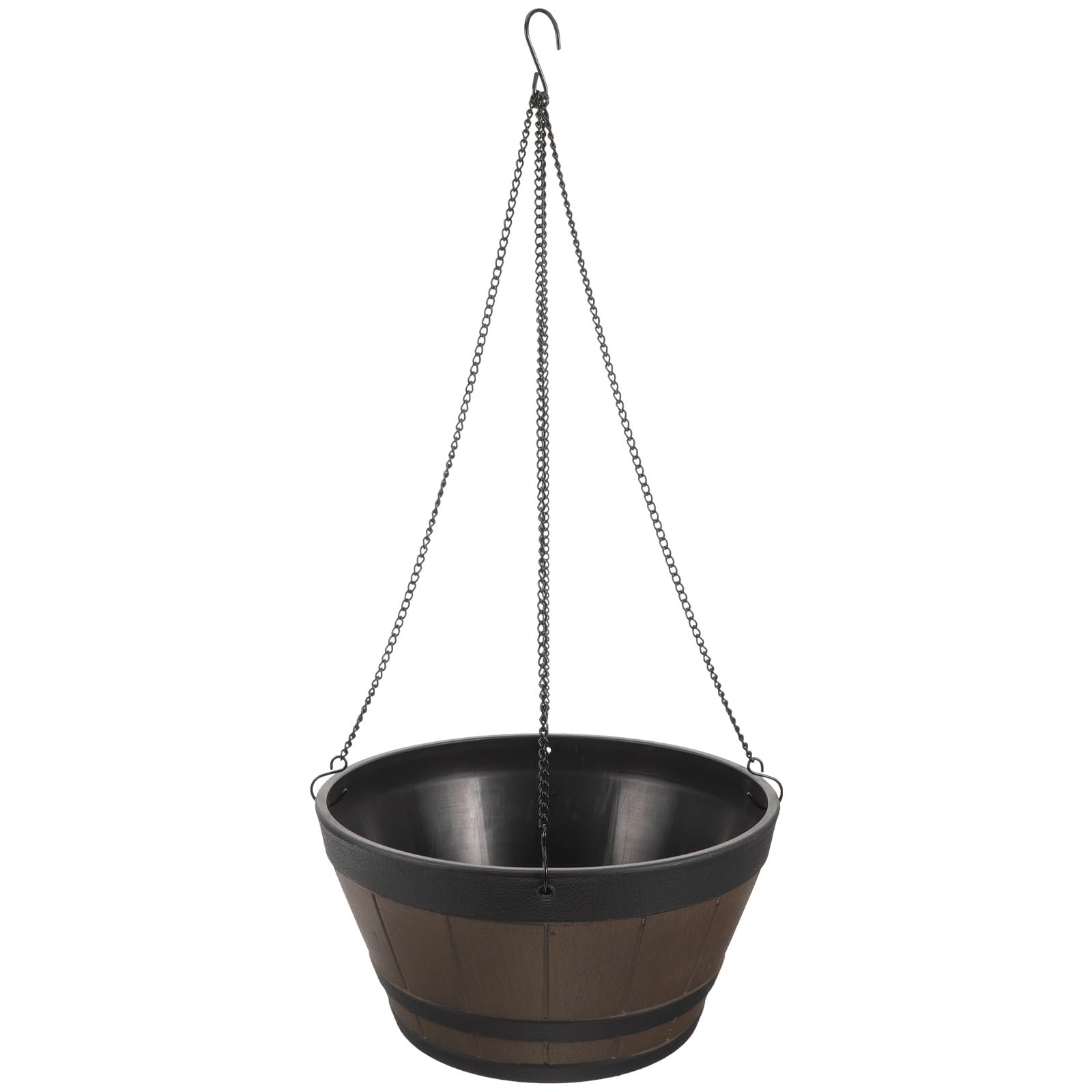 Pot de fleurs suspendu en résine imitation bois pour sublimer votre jardin