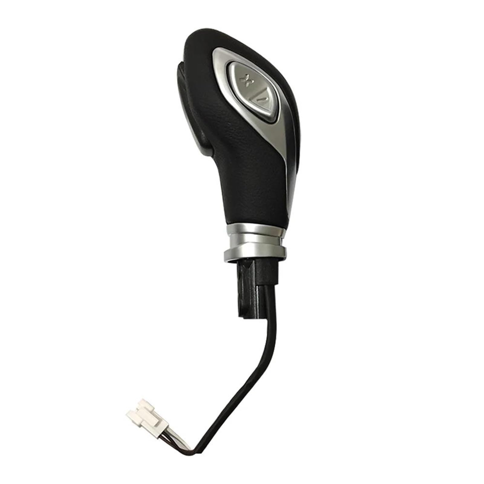 Fhuwaz For Focus Mk3 Car Gear Knob For Focus For Kuga For Mondeo For Ecosport Fiesta 2013-2018 Car Automatic Gear Stick Shift Knob Shifter Lever Head Black Silver(For Focus Mk3)